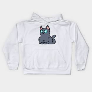 Plump Cat Russian Blue Kids Hoodie